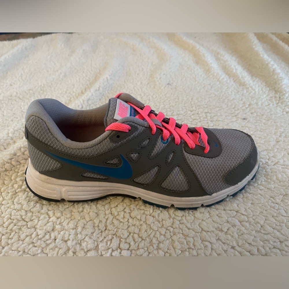 Nike Gray and Blue Running Shoes